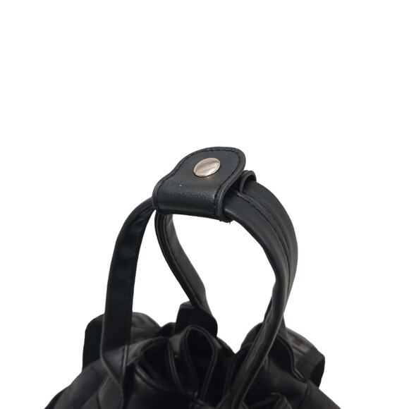 Yoga Tote Backpack VERSACE Parfum Gold LOGO BLACK Drawstring Bucket Zucca - Picture 12 of 16